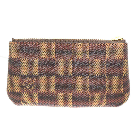 Louis Vuitton Canvas Pochette Damier Ebene Brown Case - Picture 1 of 6